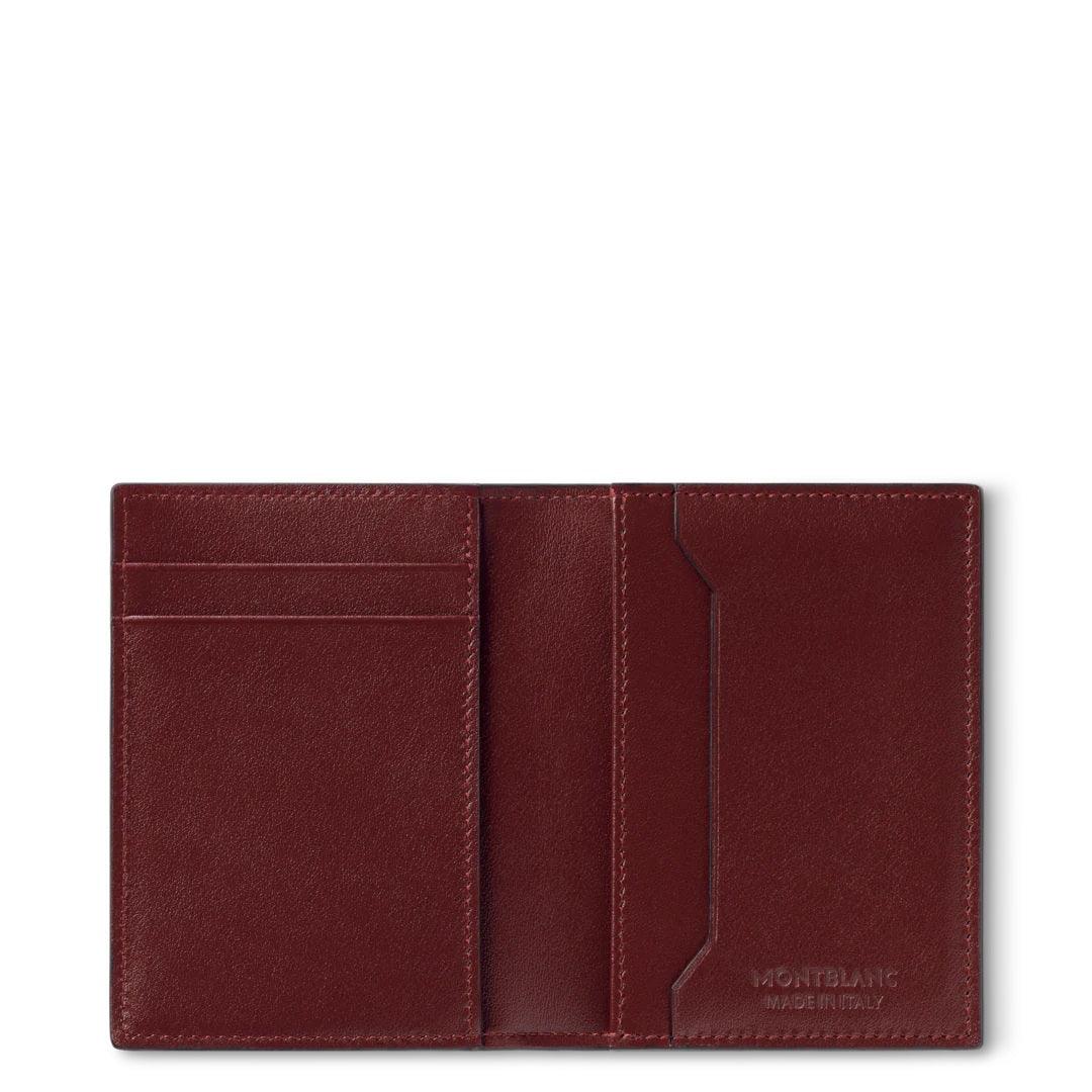 Montblanc porta carte di credito 4 scomparti Meisterstück bordeaux 131683