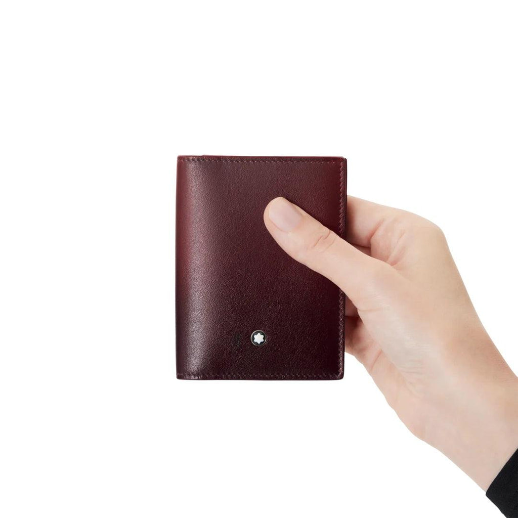 Montblanc porta carte di credito 4 scomparti Meisterstück bordeaux 131683