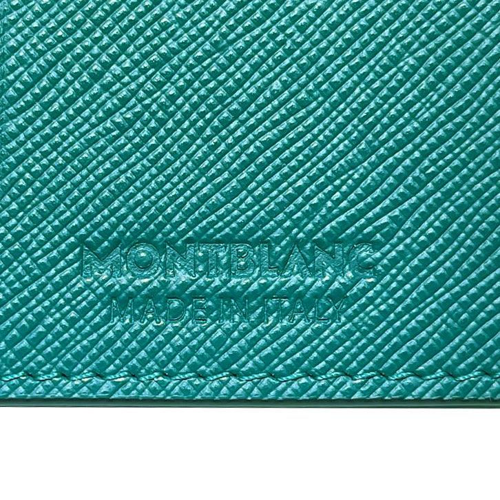 Montblanc portacarte di credito 4CC Sartorial Fern Blue 131726