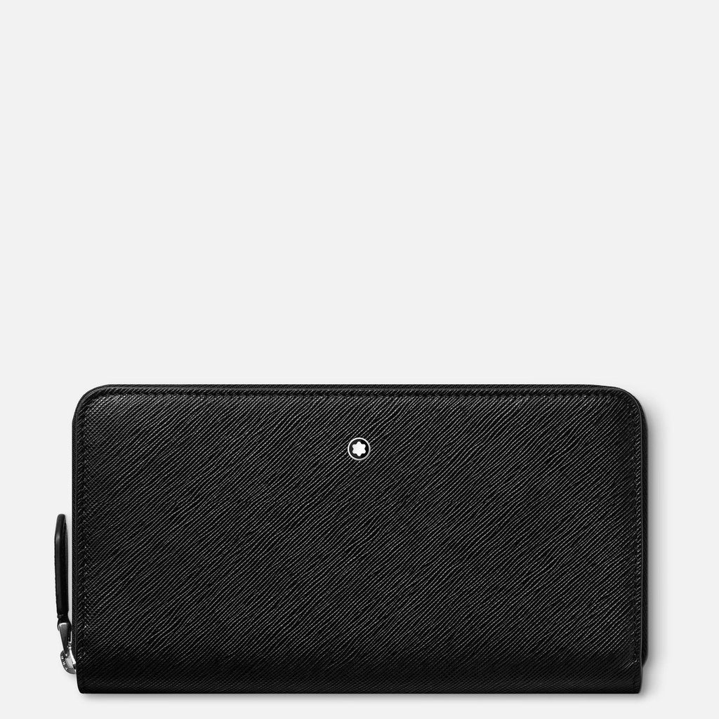 Montblanc portafoglio 12 scomparti con cerniera completa Montblanc Sartorial nero 130319