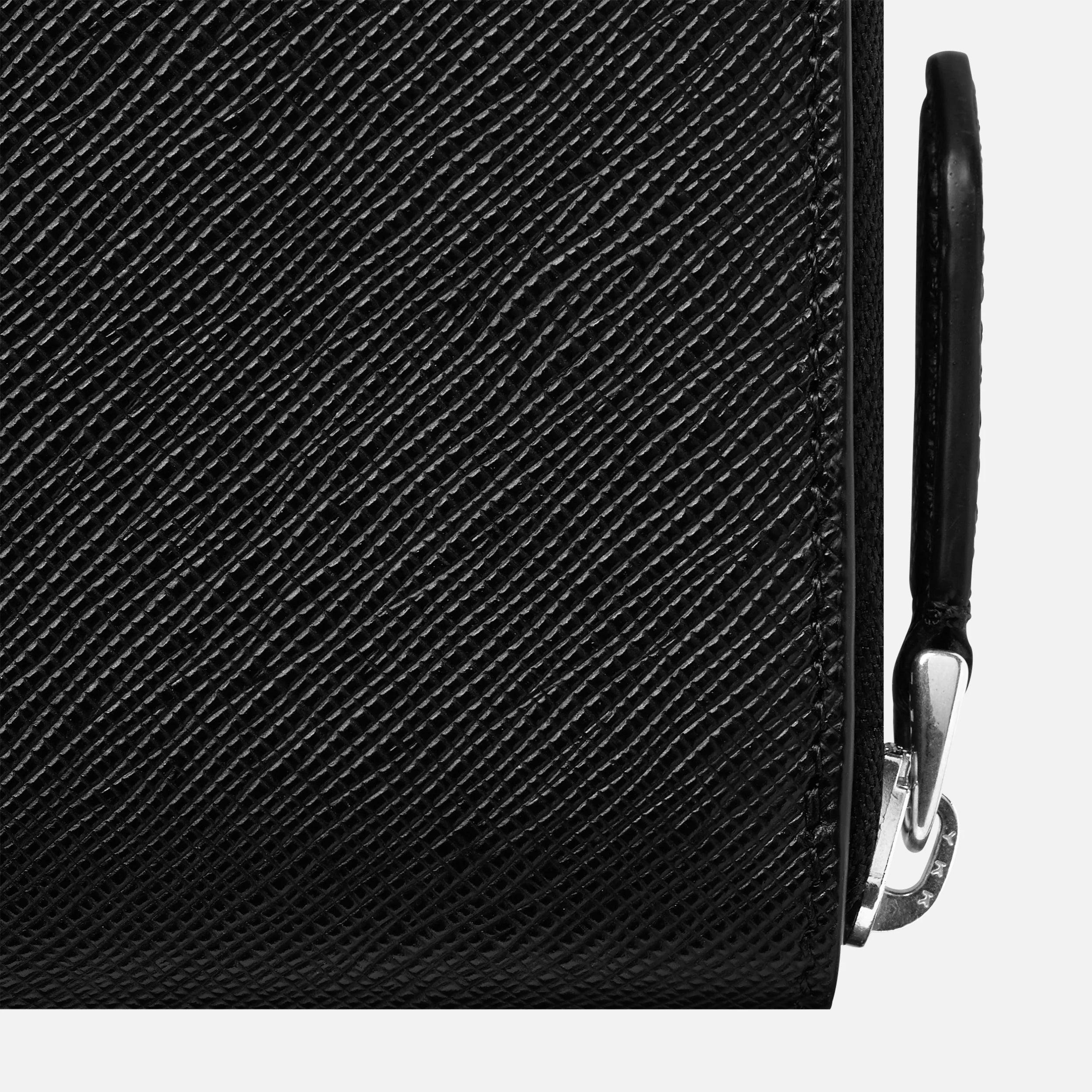 Montblanc portafoglio 12 scomparti con cerniera completa Montblanc Sartorial nero 130319