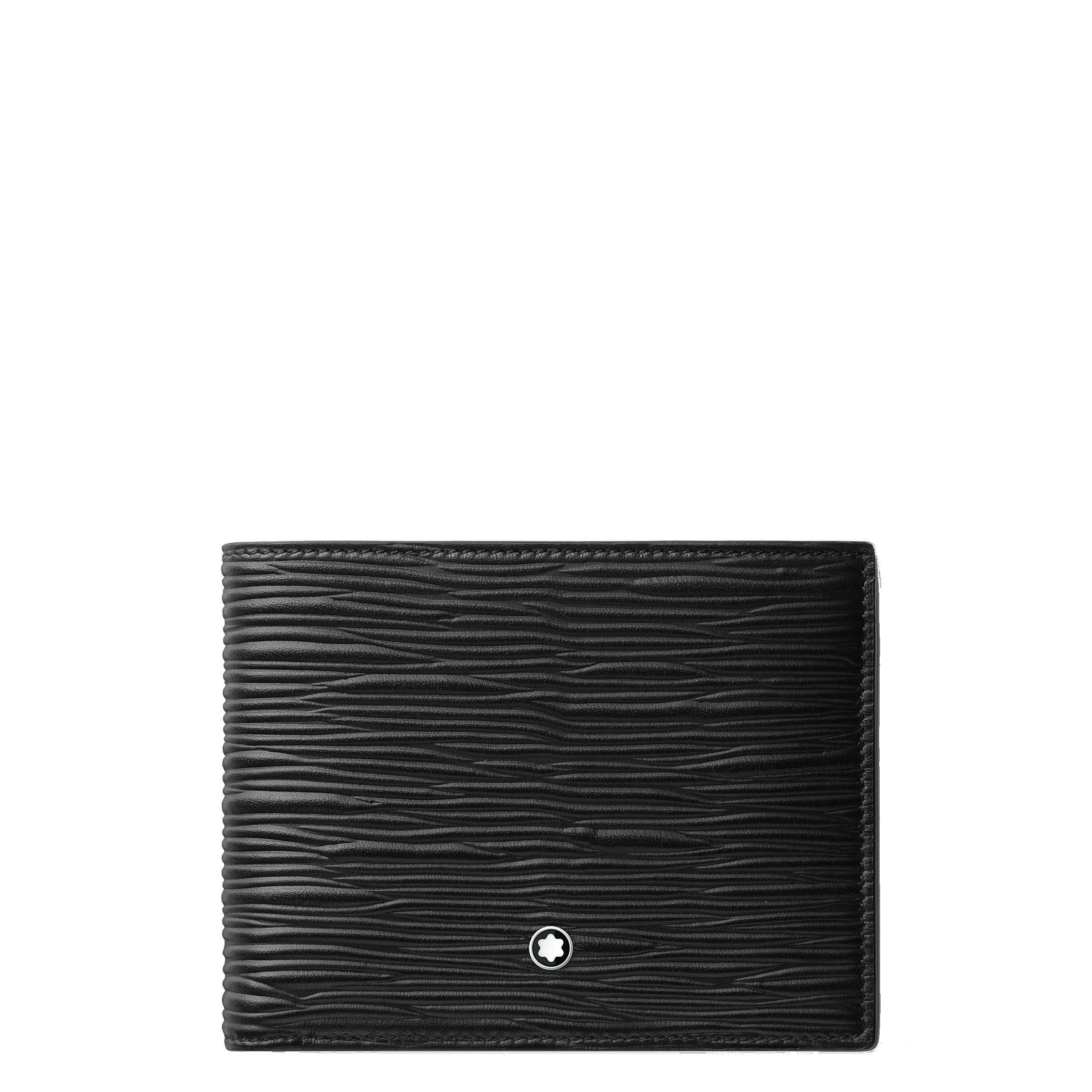 Montblanc portafoglio 6 Scomparti Meisterstück 4810 con 2 tasche trasparenti nero 130926