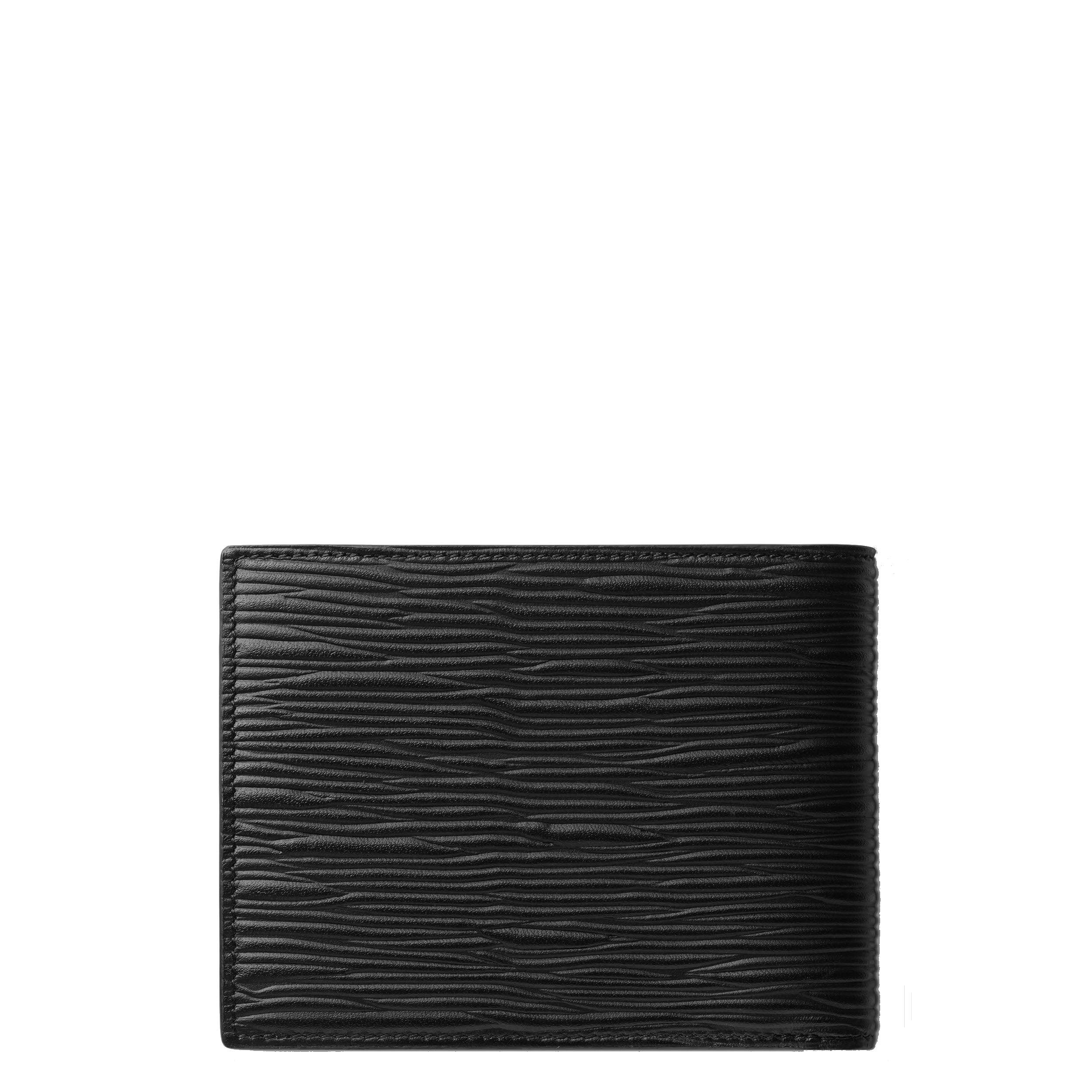 Montblanc portafoglio 6 Scomparti Meisterstück 4810 con 2 tasche trasparenti nero 130926