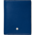 Montblanc portafoglio compatto 6 scomparti Meisterstück nero/blu 129678