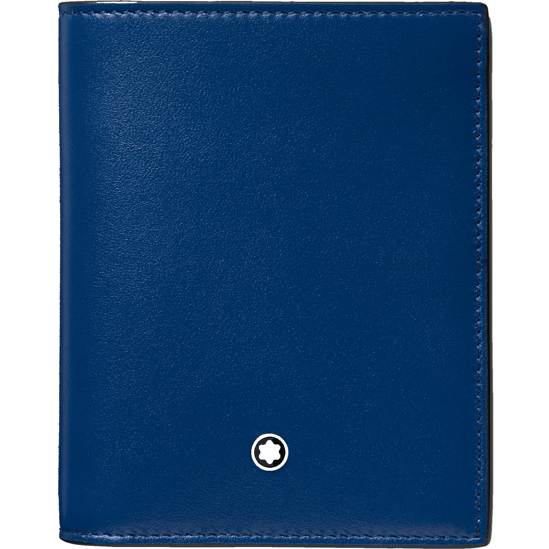 Montblanc portafoglio compatto 6 scomparti Meisterstück nero/blu 129678