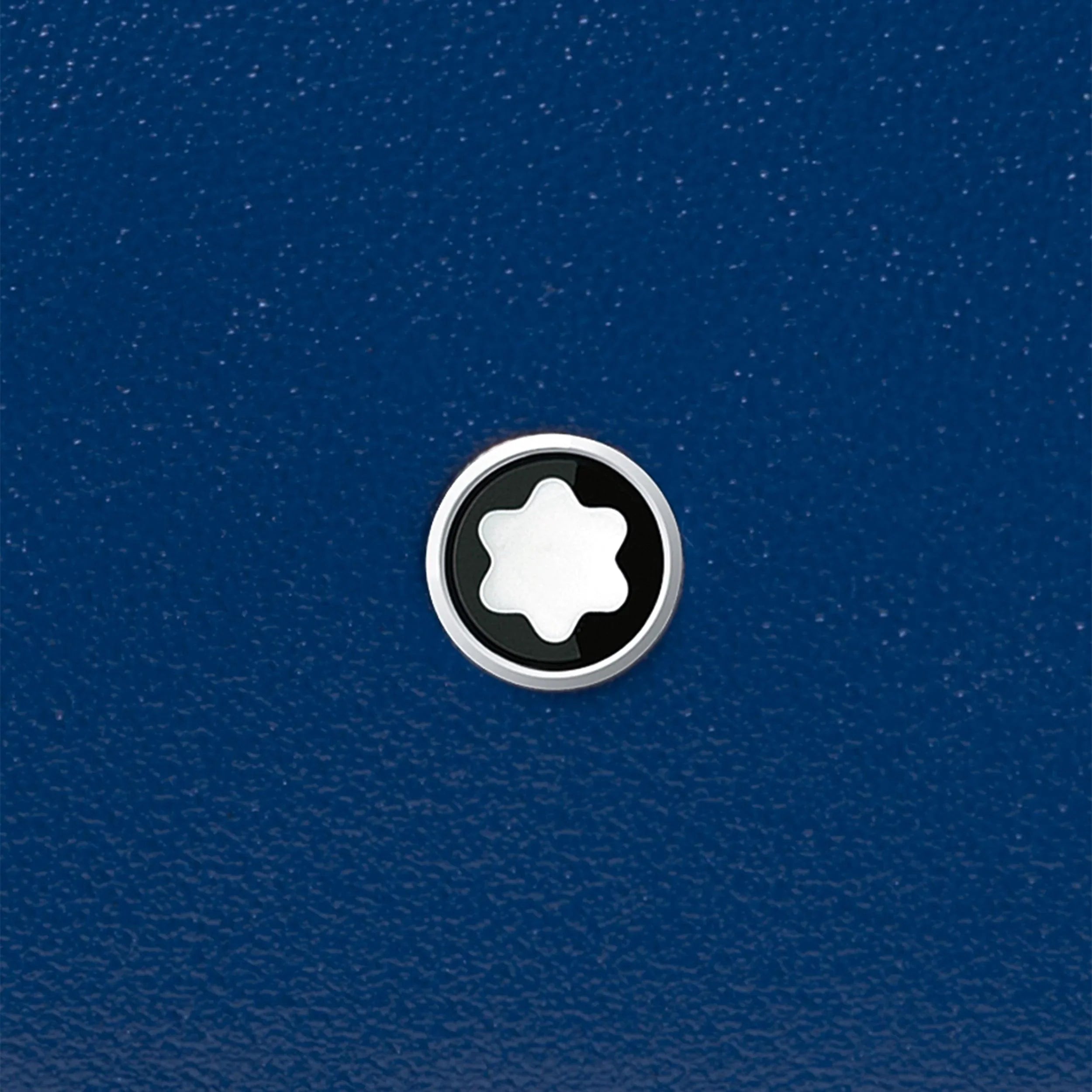 Montblanc portafoglio compatto 6 scomparti Meisterstück nero/blu 129678
