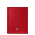 Montblanc portafoglio compatto Meisterstück 6 scomparti nero/rosso 129679