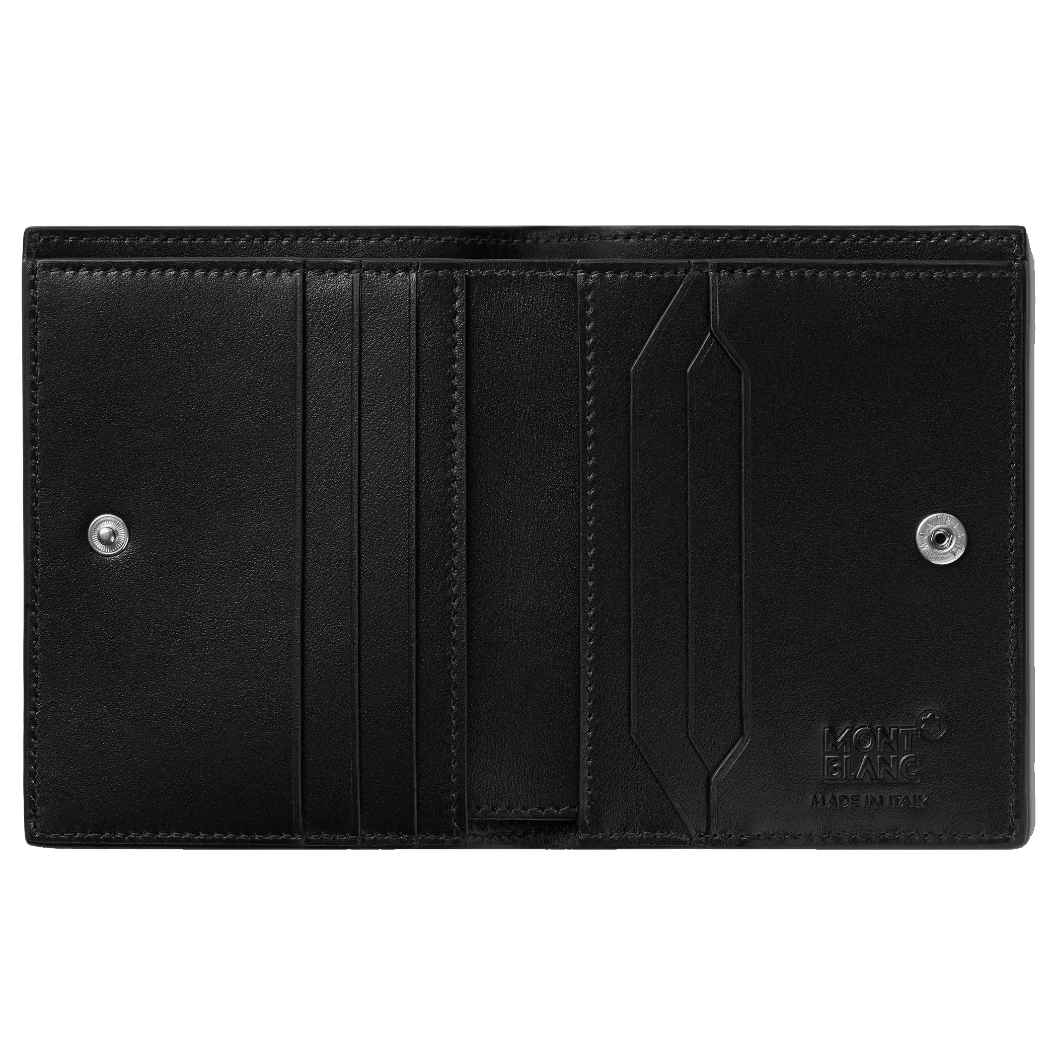 Montblanc portafoglio compatto Meisterstück 6 scomparti nero/rosso 129679
