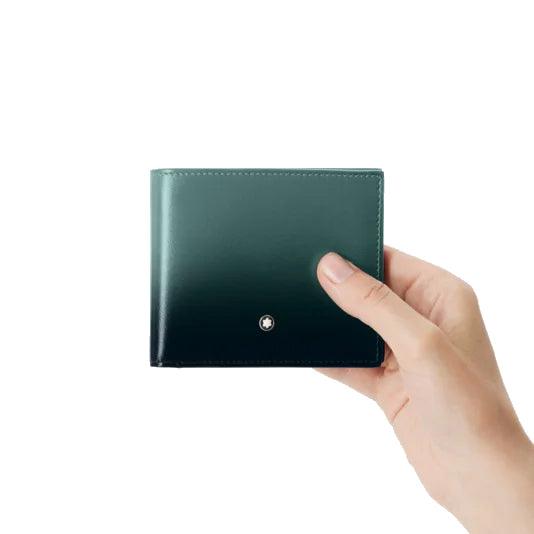 Montblanc portafoglio Meisterstück 6 scomparti Verde Britannico 198271