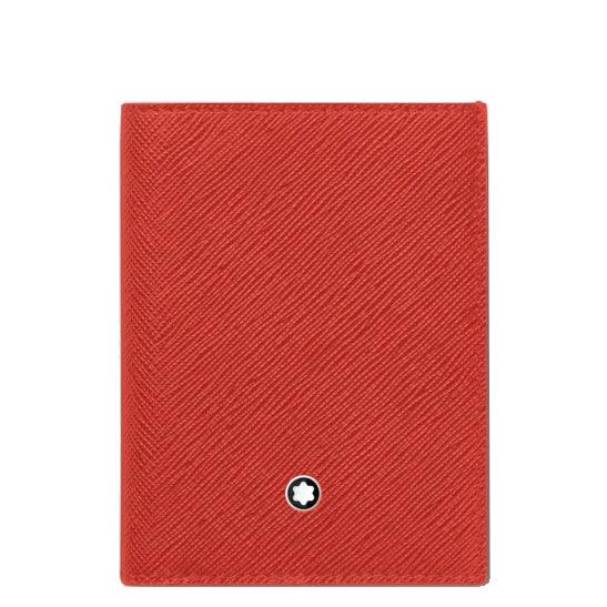 Montblanc portafoglio mini 4 scomparti Sartorial corallo 198229