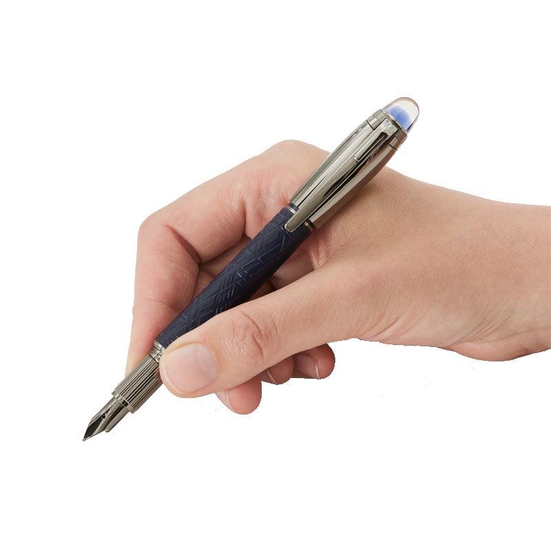 Montblanc stilografica Starwalker Spaceblue Doué punta M 130215