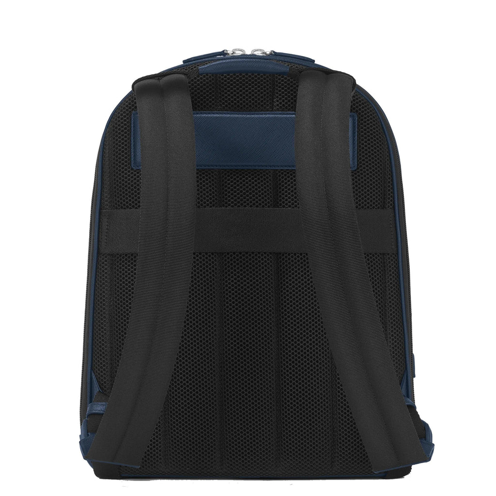 Montblanc zaino medio 3 scomparti sartorial blu 131716