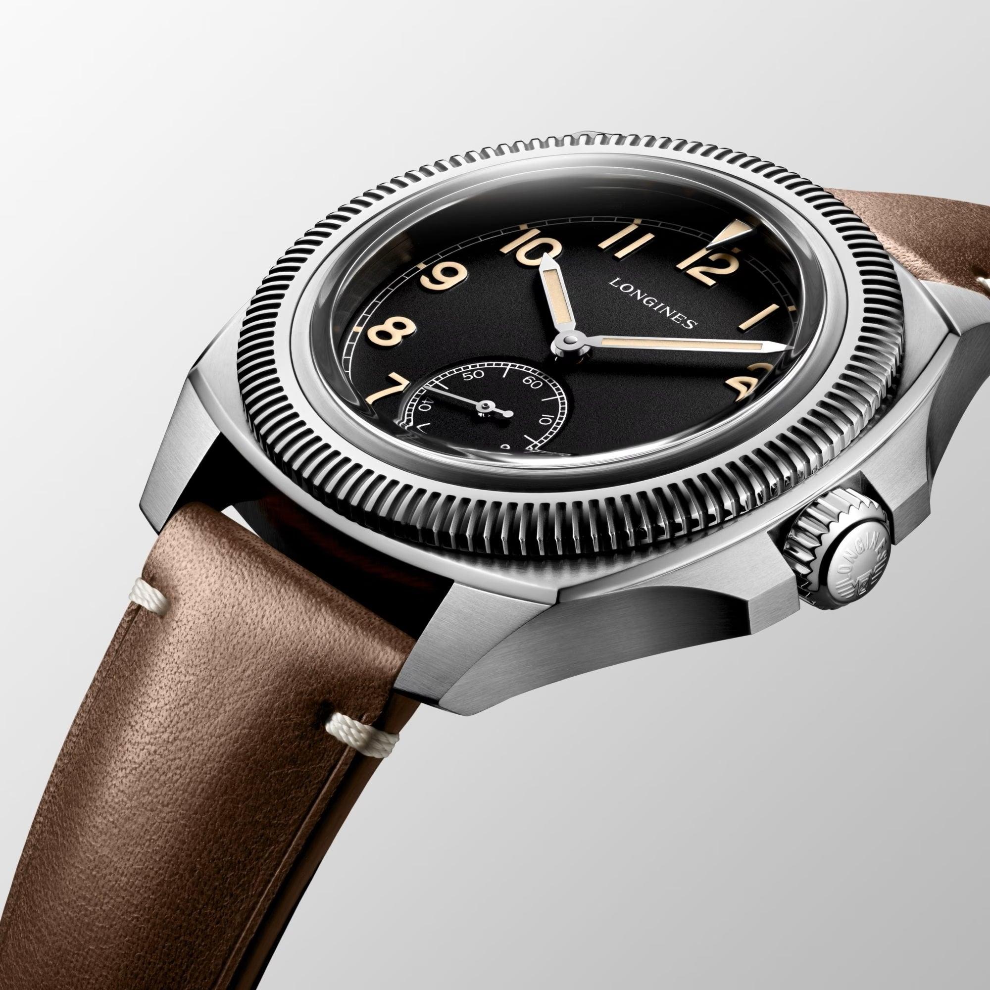 Longines orologio Pilot Majetek Box Edition 43mm nero automatico acciaio L2.838.4.53.9