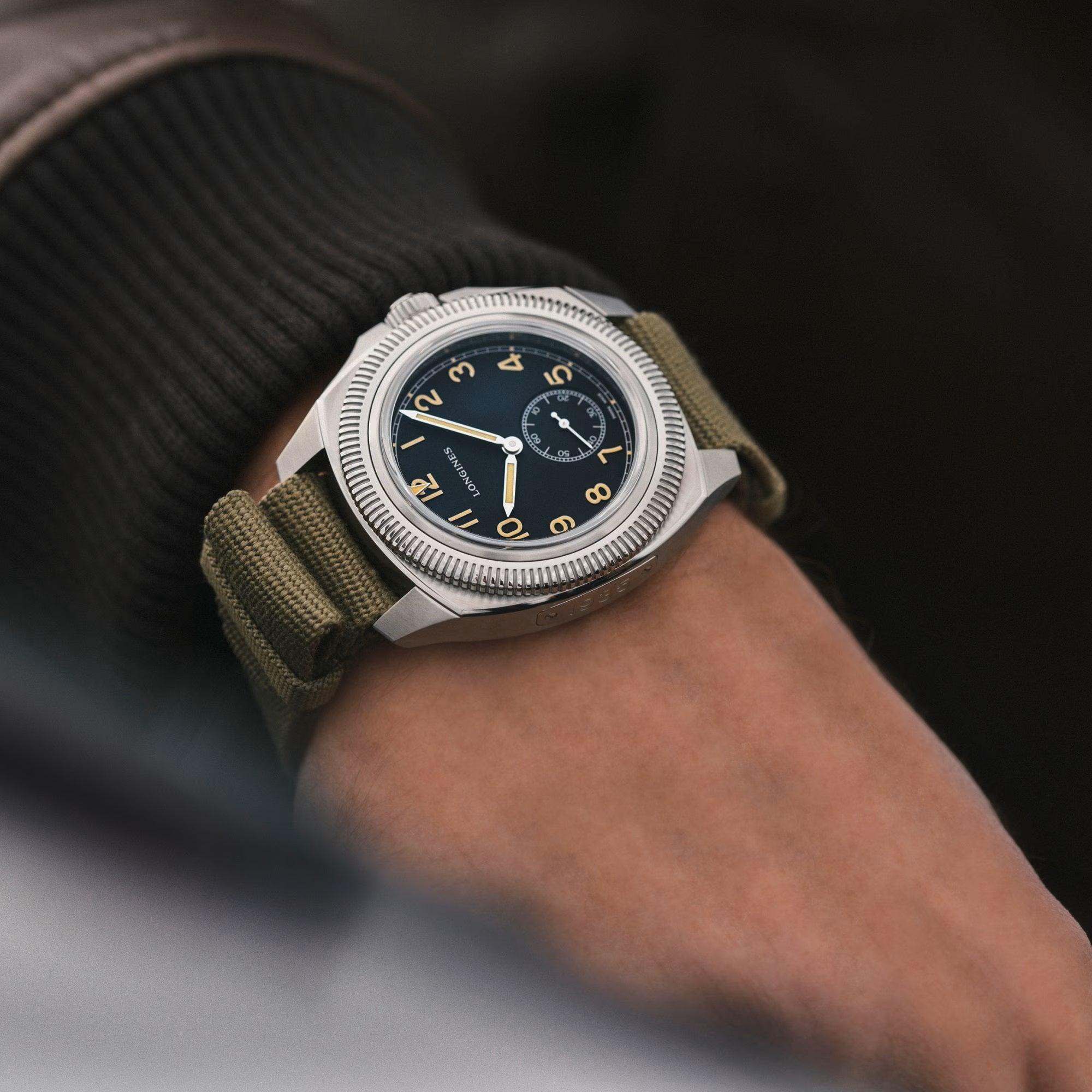 Longines orologio Pilot Majetek Box Edition 43mm nero automatico acciaio L2.838.4.53.9