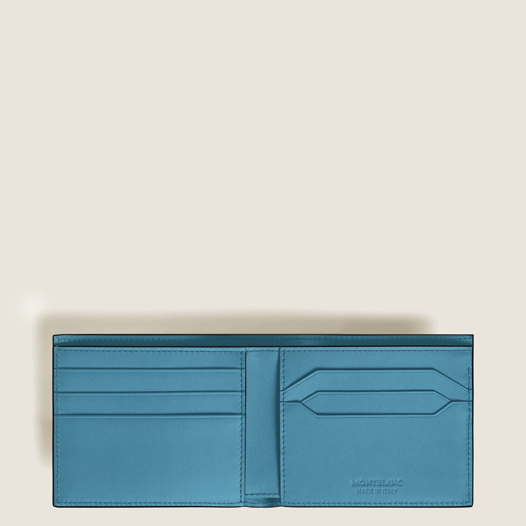 Montblanc portafoglio 6 scomparti Meisterstück blu fumé sfumato 199266