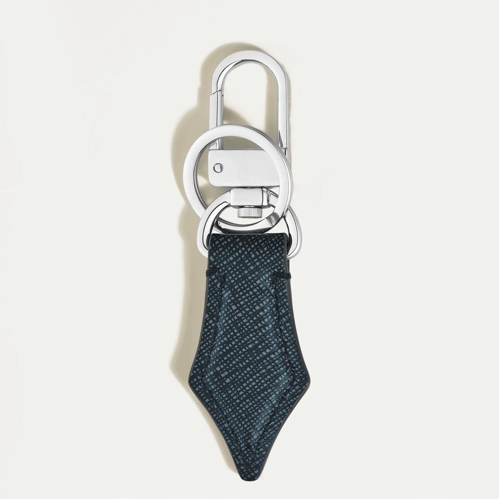 Montblanc portachiavi pennino tweed blu 220358