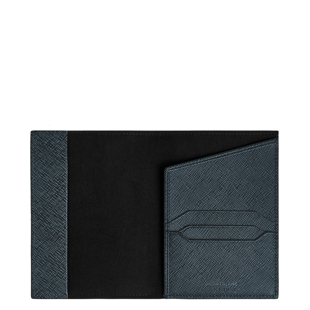 Montblanc custodia per passaporto Sartorial tweed blu 220433