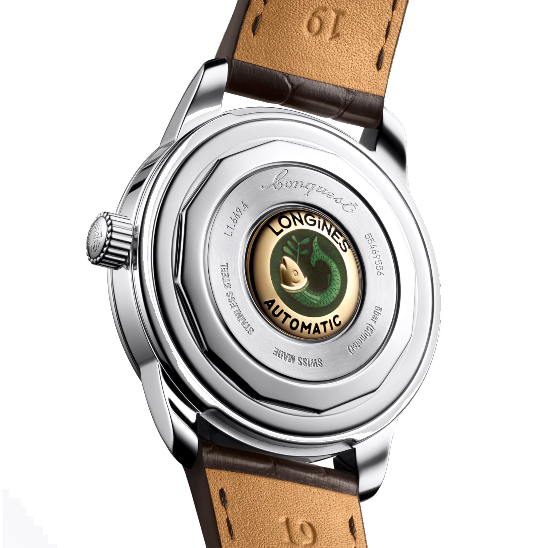 longines orologio Heritage 38mm marrone acciaio automatico L1.649.4.62.2