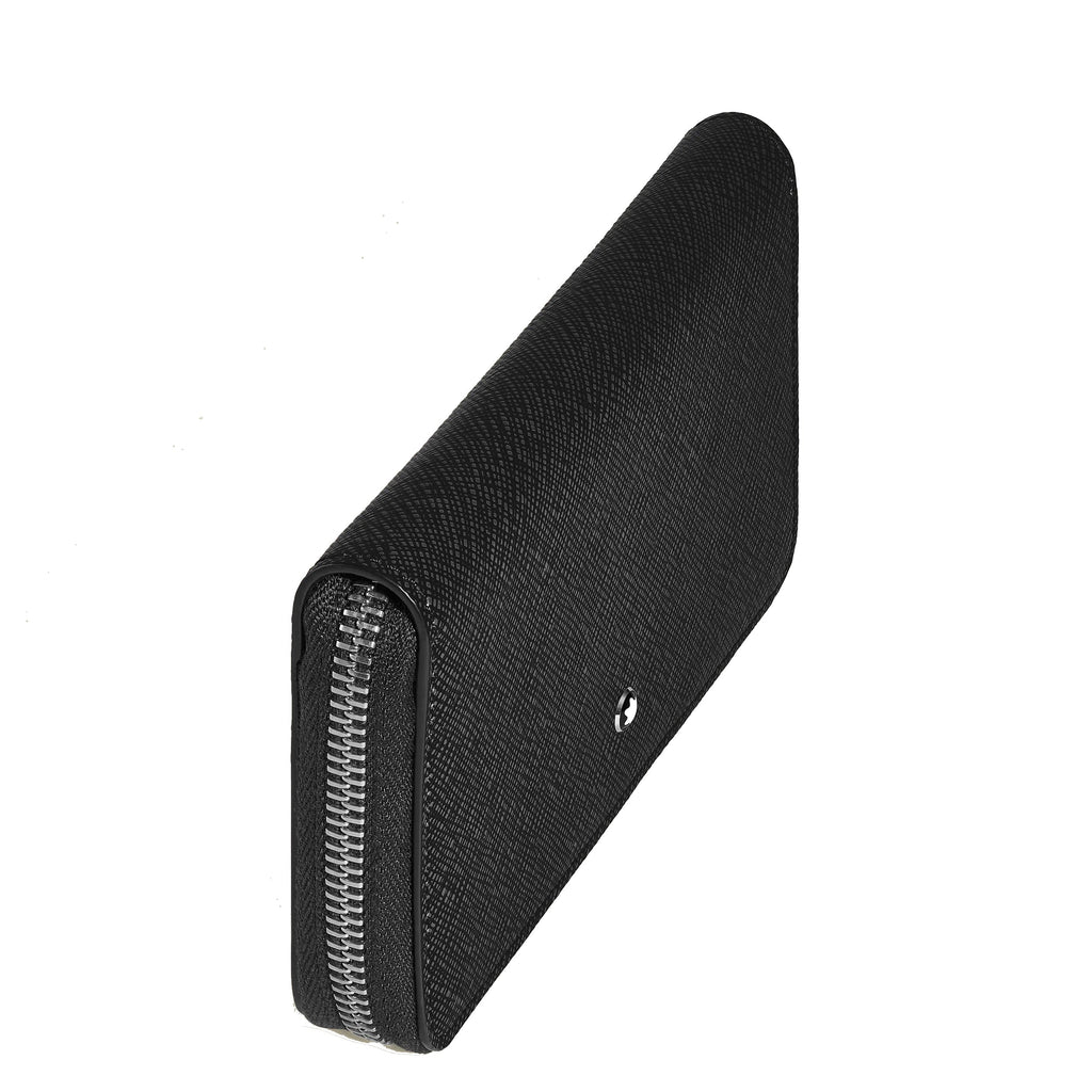 Montblanc portafoglio 12 scomparti con cerniera medio Sartorial nero 220361