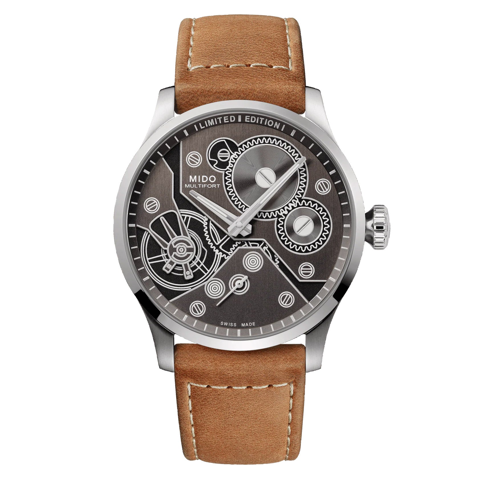 Mido orologio Multifort Mechanical Edizione limitata 999 pezzi 44mm antracite carica manuale acciaio M038.605.11.060.00
