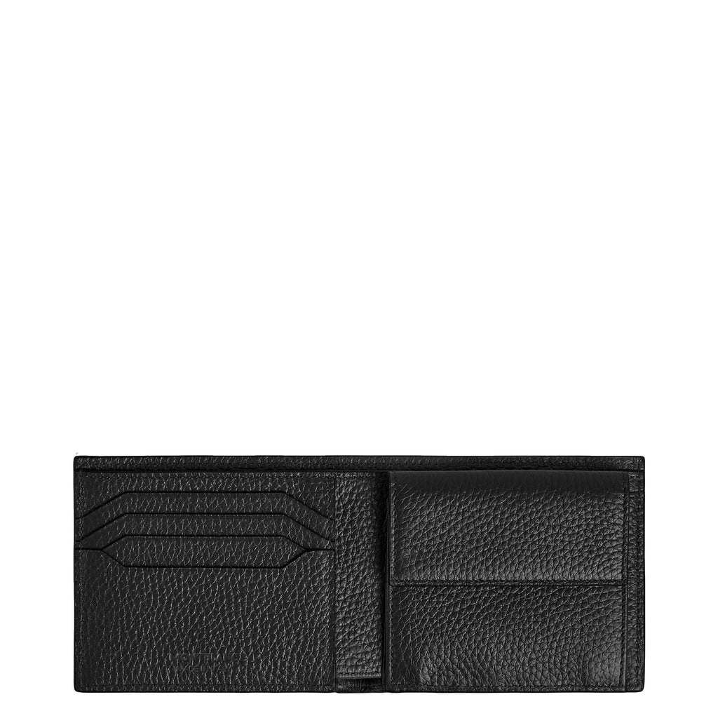 Montblanc portafoglio con portamonete 4 scomparti nero 220217