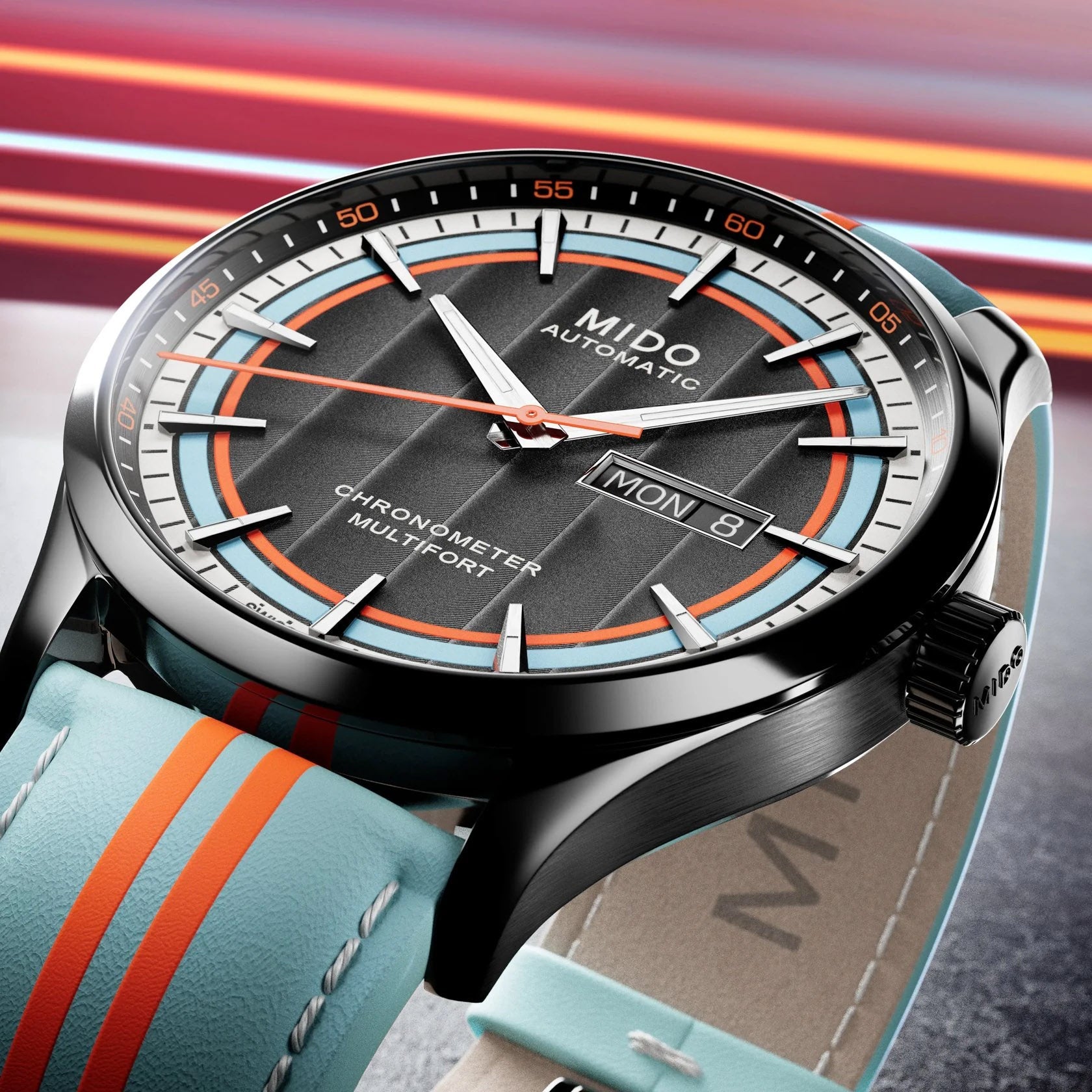 Mido orologio Multifort Chronometer 1 Racer 42mm nero automatico acciaio finitura PVD nero M038.431.36.051.00