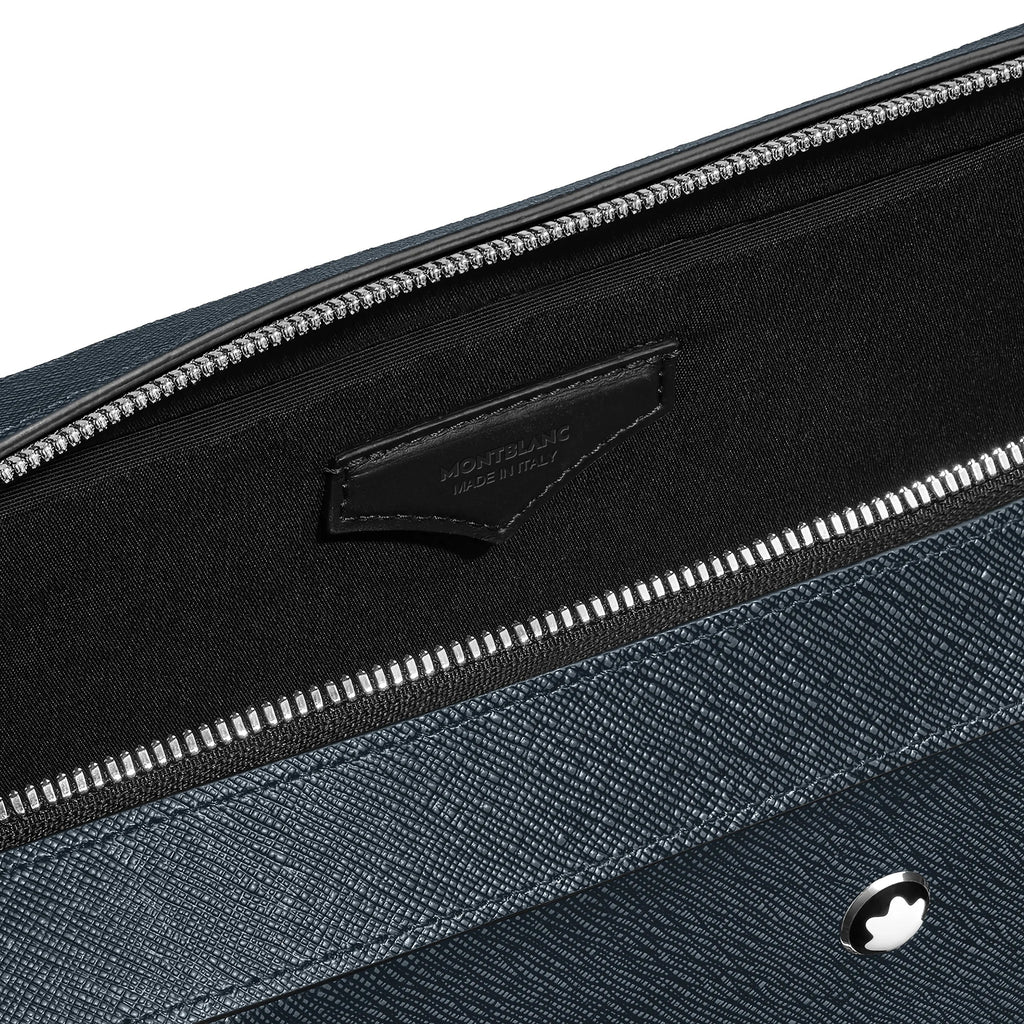 Montblanc borsa portadocumenti media Sartorial tweed blu 220332