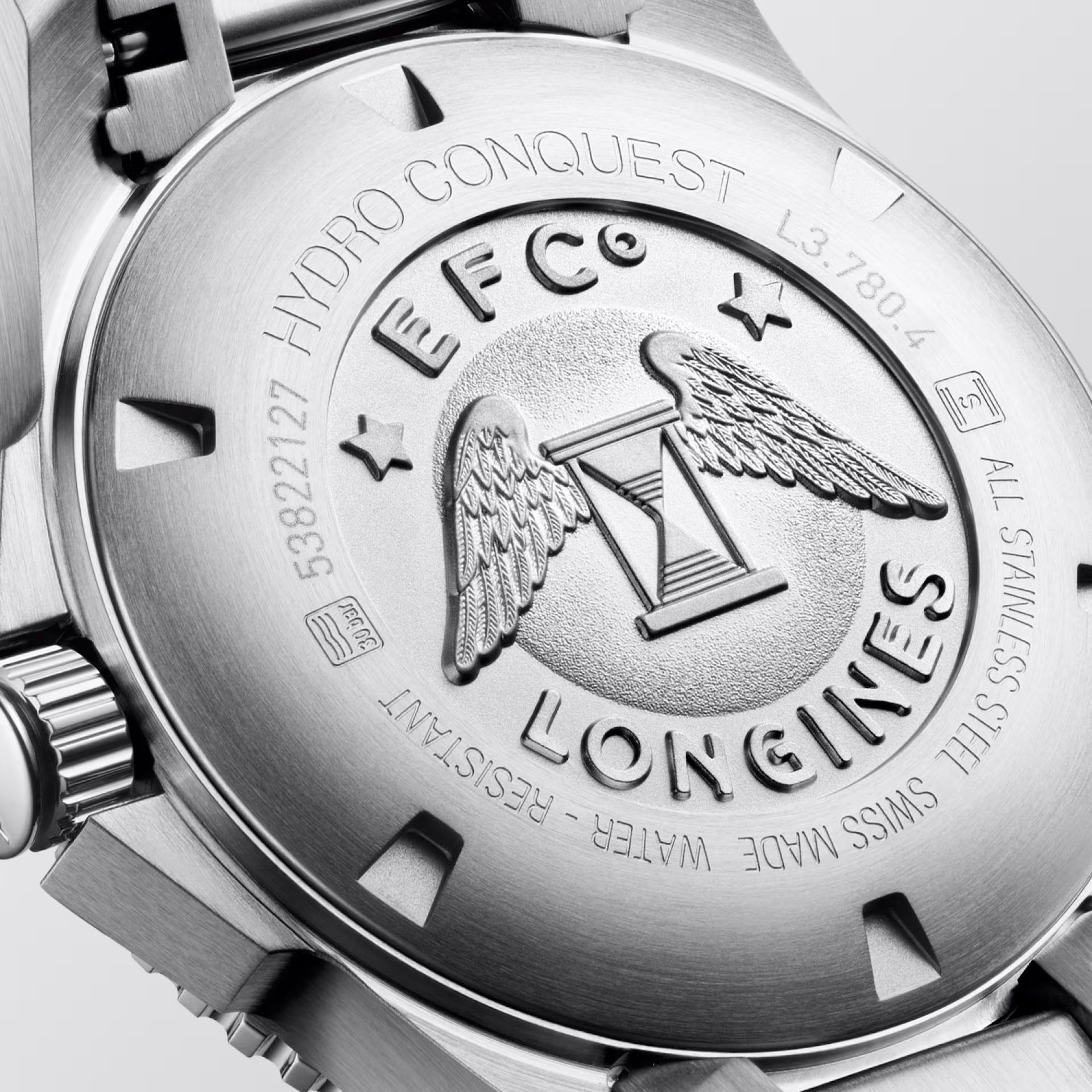Longines orologio Hydroconquest 39mm nero automatico acciaio