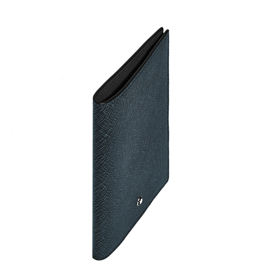 Montblanc custodia per passaporto Sartorial tweed blu 220433