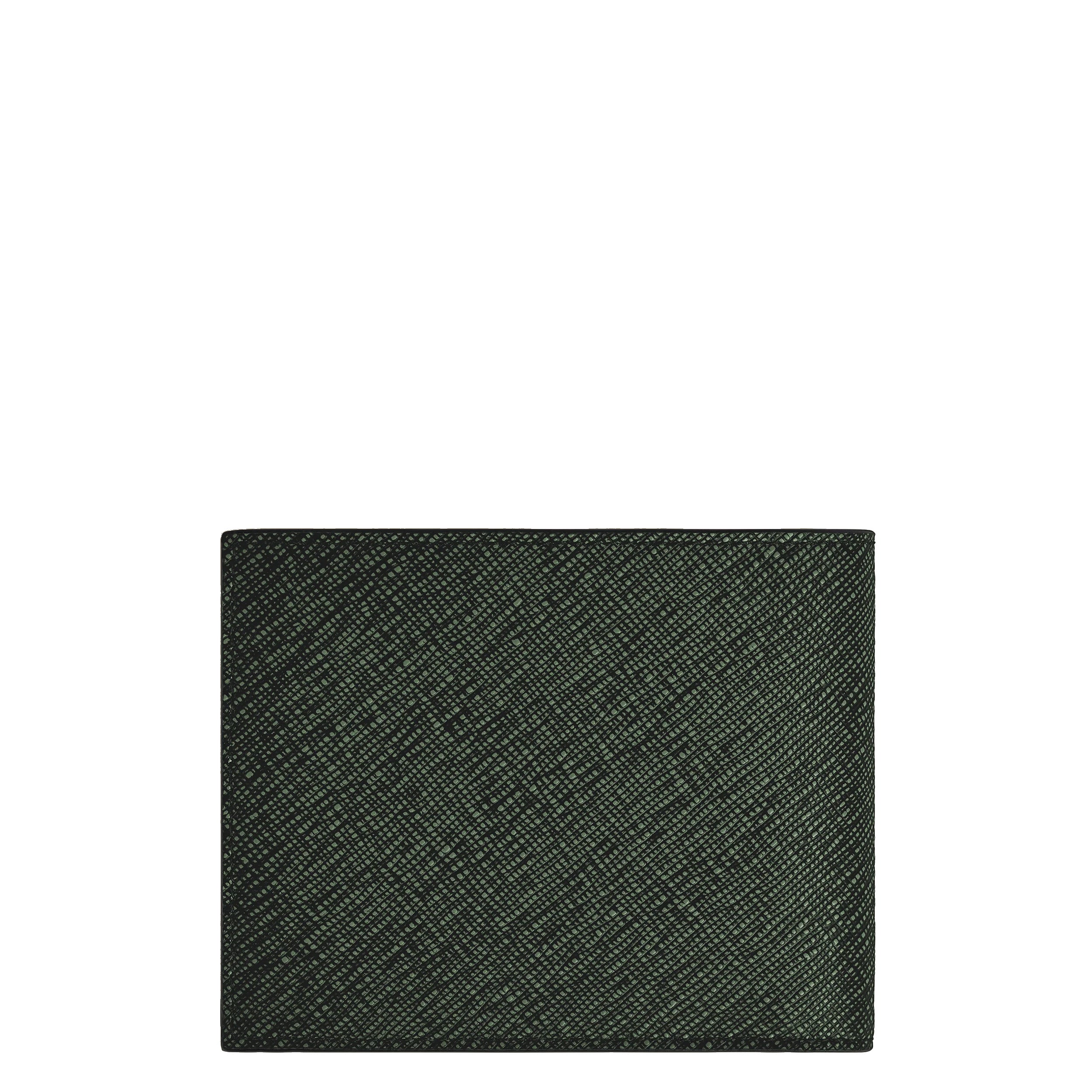 Montblanc portafoglio 6 scomparti sartorial tweed kaki 220385