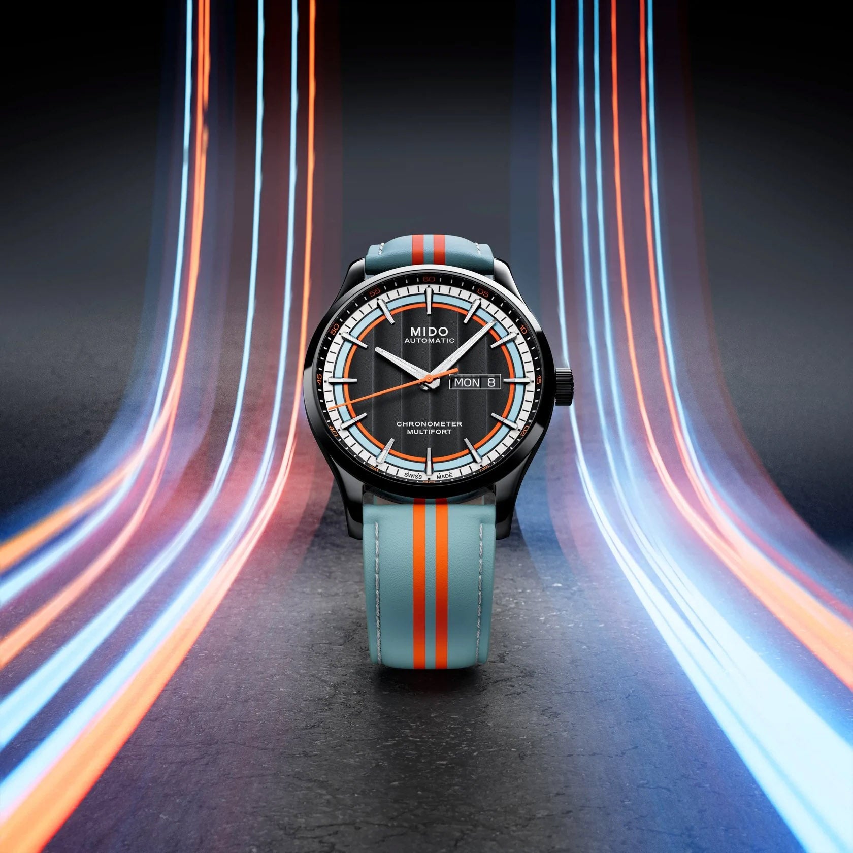Mido orologio Multifort Chronometer 1 Racer 42mm nero automatico acciaio finitura PVD nero M038.431.36.051.00