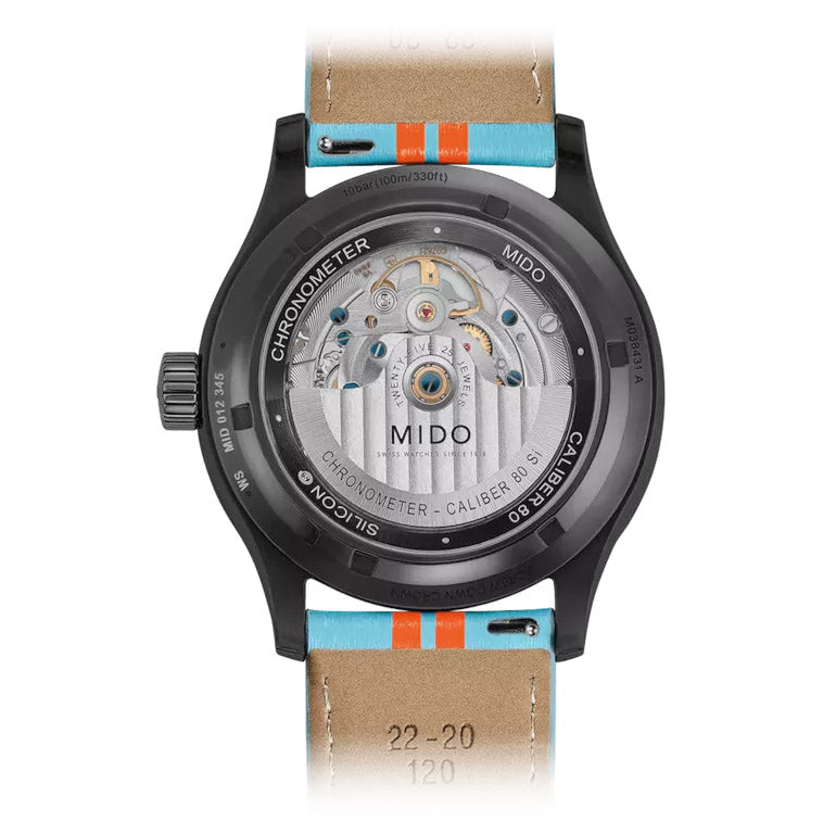 Mido orologio Multifort Chronometer 1 Racer 42mm nero automatico acciaio finitura PVD nero M038.431.36.051.00